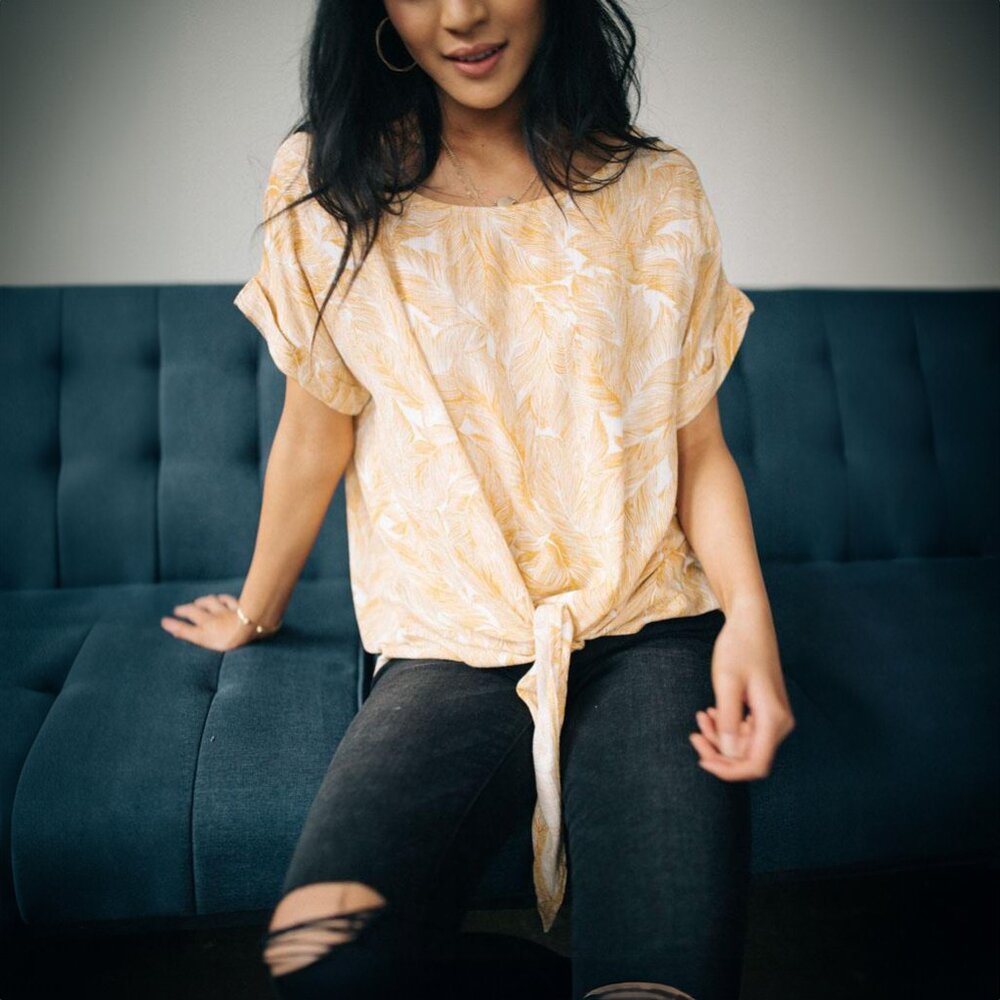 Bohme | Golden Yellow Palm Knot Tee